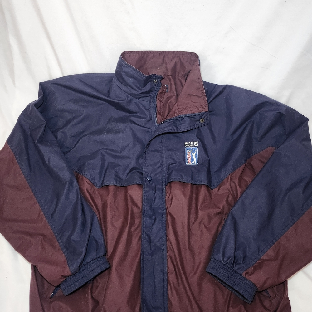 PGA Tour Navy and Burgundy Windbreaker Jacket